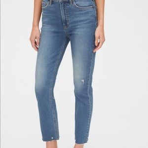 Gap High Rise Distressed Cigarette Jeans 18 / 34R